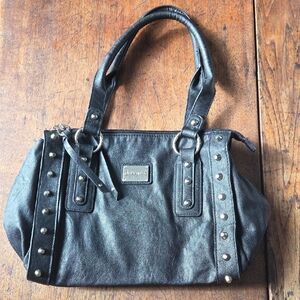 Betsyville Black Rivet-Studded Handbag ☆ Beautiful Purse ☆ Chic Rocker Bag